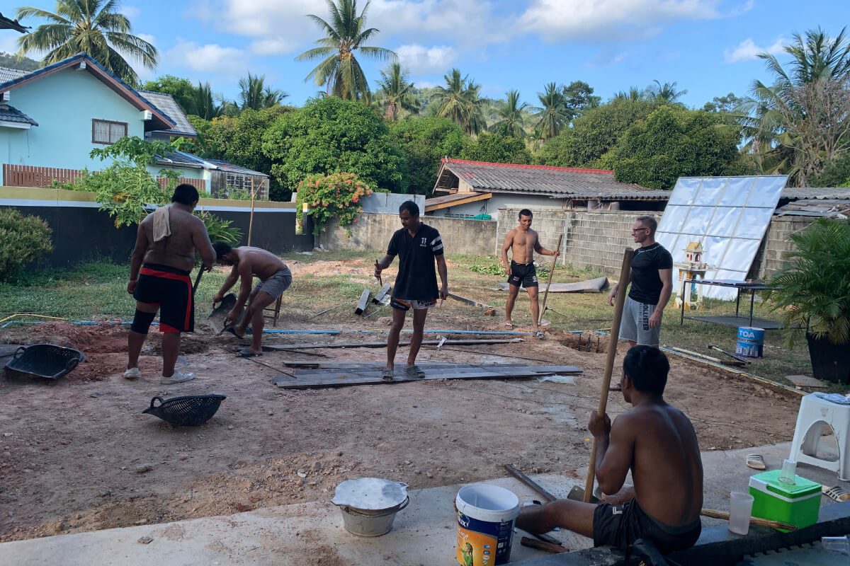 Muaythai fighters in Thailand at the abyss