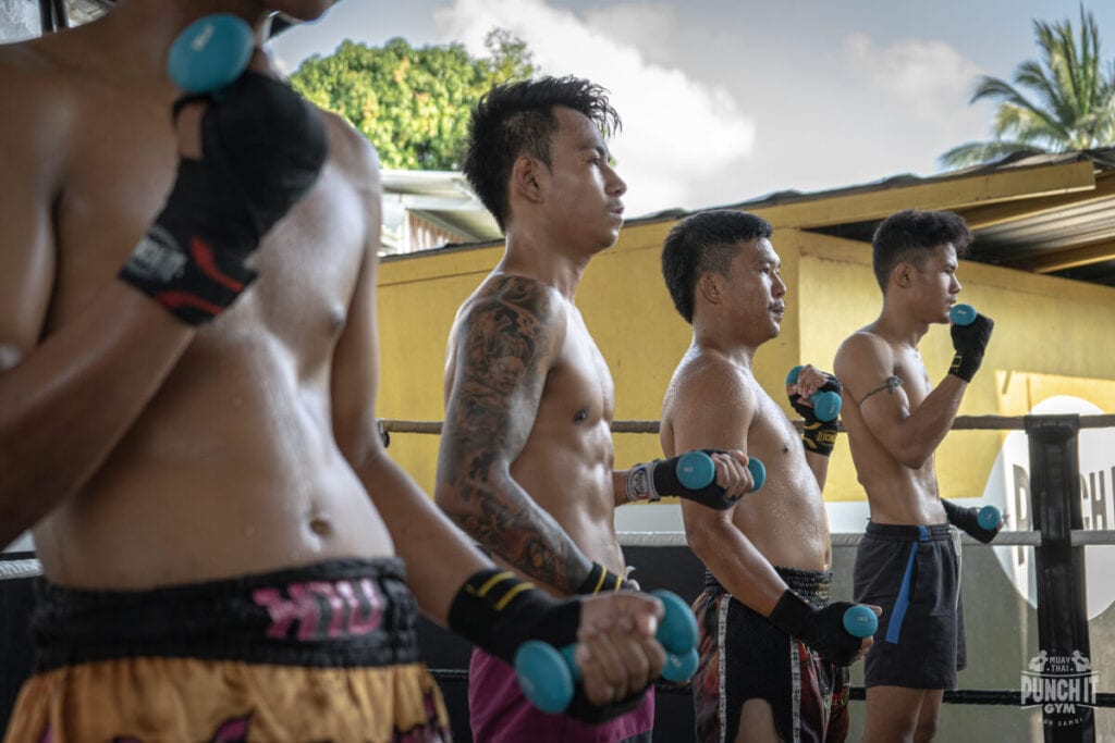 Muaythai fighters in Thailand at the abyss